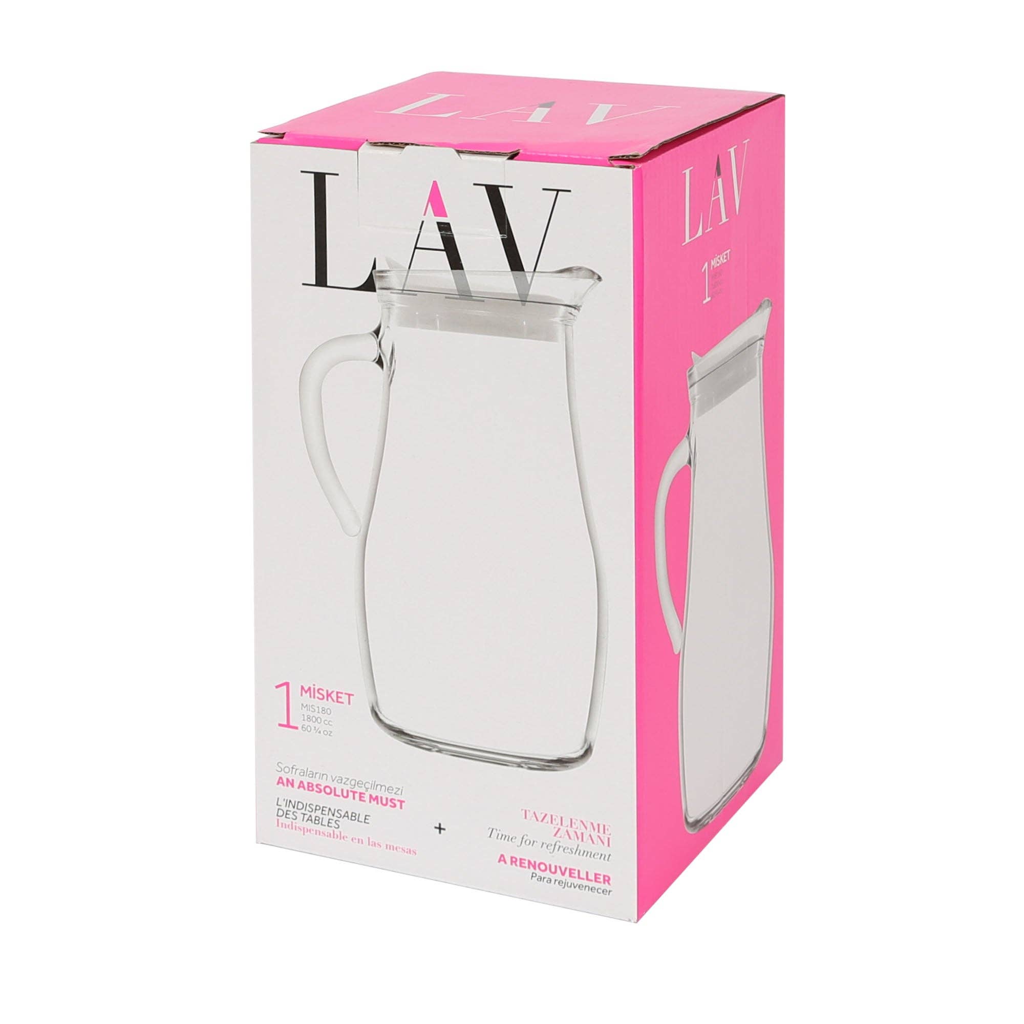 Rinkit Ltd - Wholesale Jug - 1.8L Misket Glass Water Jug with Silicone Lid4