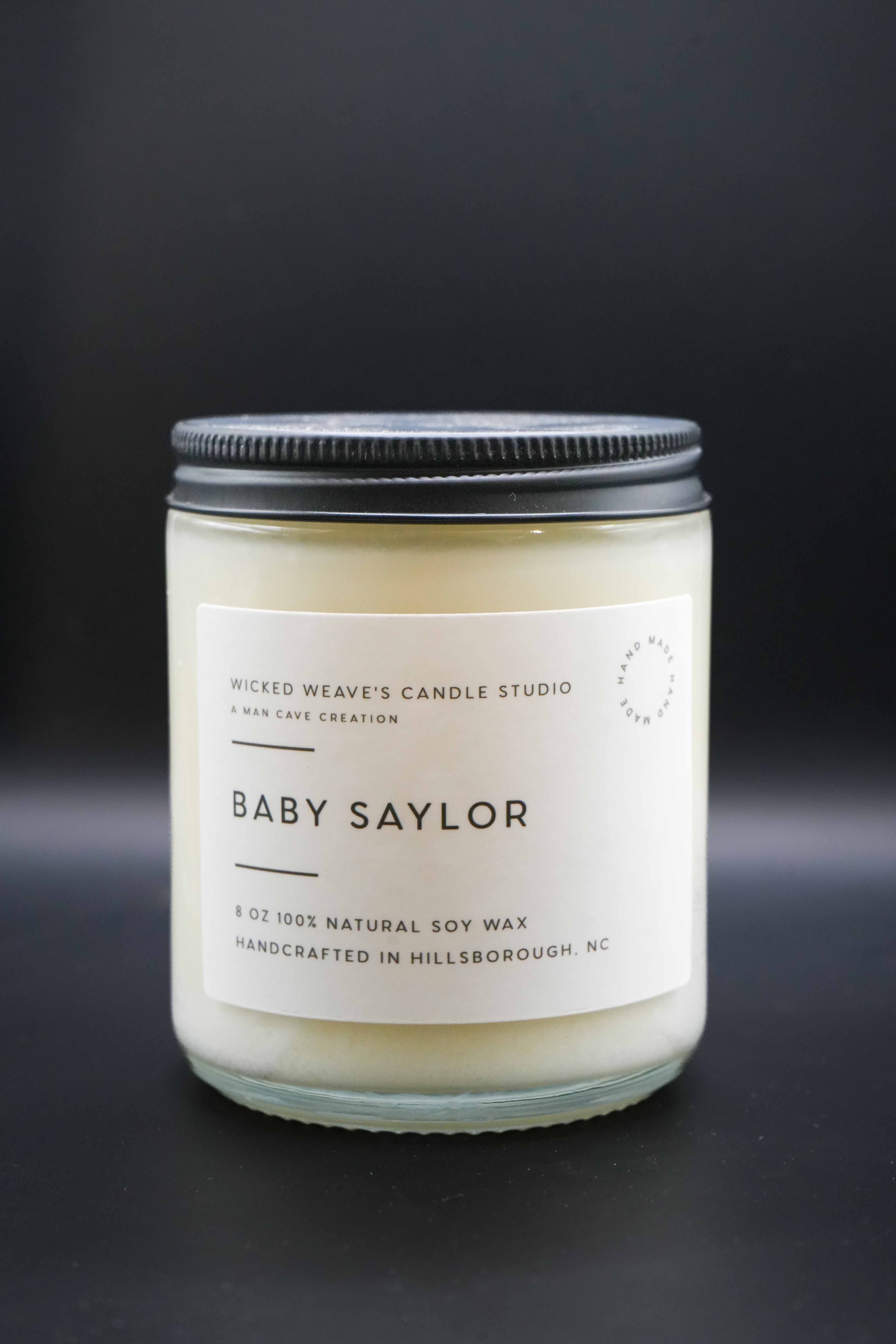 Wicked Weave’s Candle Studio - Wholesale Jar/Filled Candle - Baby Saylor Soy Wax Candle (4 Size Options)0