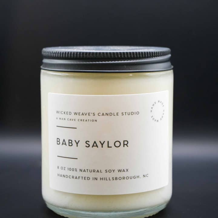 Wicked Weave’s Candle Studio - Wholesale Jar/Filled Candle - Baby Saylor Soy Wax Candle (4 Size Options)0