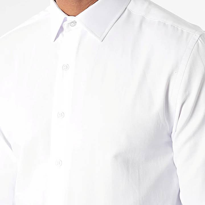 MACKTEN - Wholesale Button Down Shirt - Men's - Men's slim white shirt1