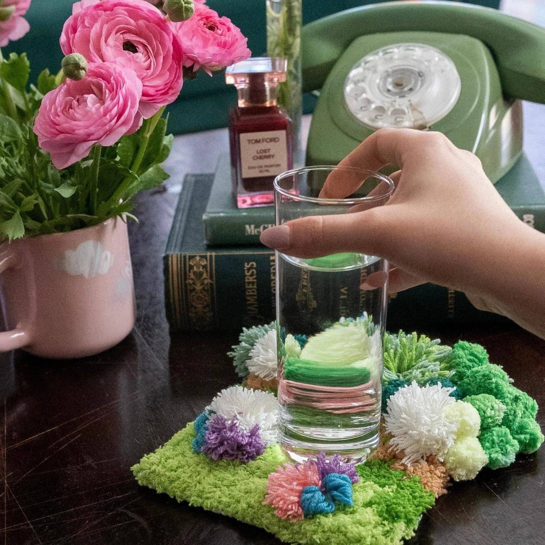 Craft Club - Wholesale DIY Craft Kit - FLOWER PATCH - Moss Coaster Kit3