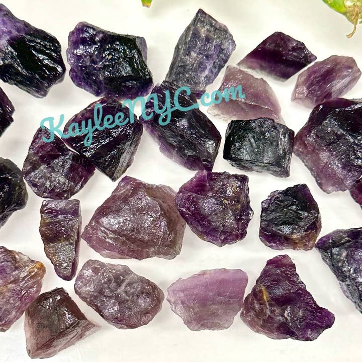 KayleeNYC - Wholesale Spiritual Stone/Crystal - 2 Lbs Natural Raw Purple Fluorite Crystal Healing Energy