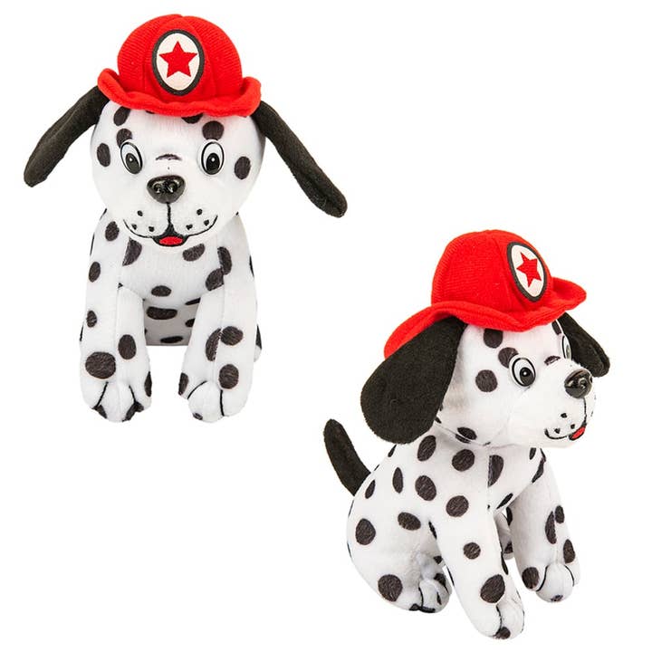 7" FIREFIGHTER DALMATIAN plush LLB Plush Toys for wholesale by La Luna Bella - Toys