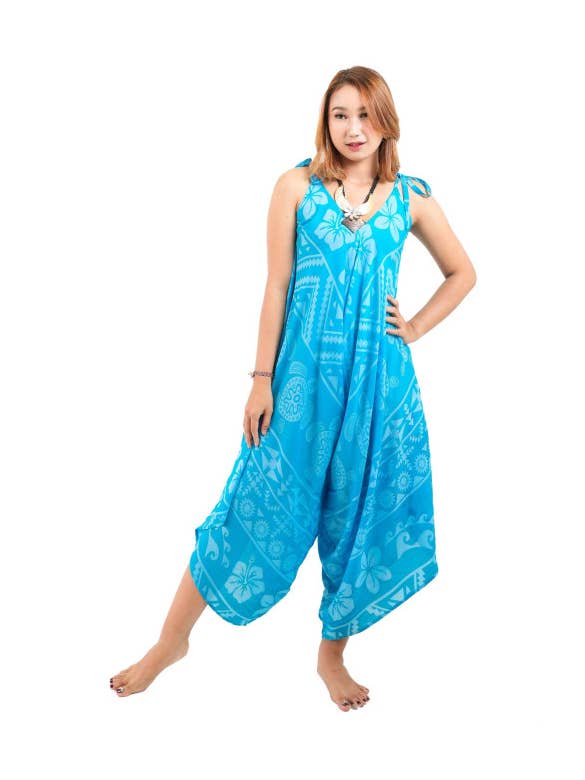 Turtle Tribal Print Jumpsuit for wholesale by DK Hawaii