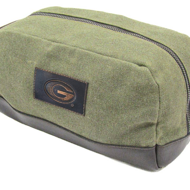 Zep-Pro - Wholesale Toiletry Bag - Men's - Georgia Bulldogs Waxed Canvas Toiletry Dopp Bag2