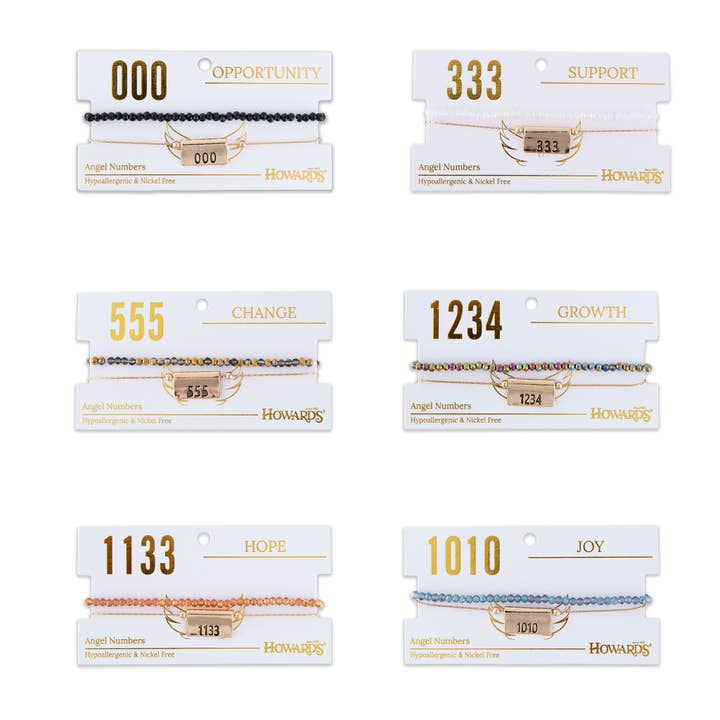 Ensemble de 12 bracelets à chiffres d'anges de la guidance divine pour la vente par Elsie & Zoey