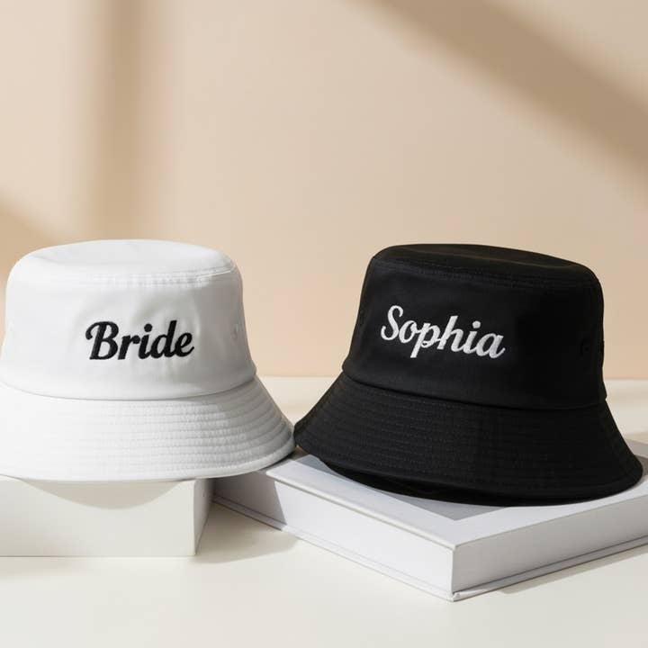The Blissful - Wholesale Fedora - Unisex - Custom Party Wear Bucket Hat Bride Bucket Hat1