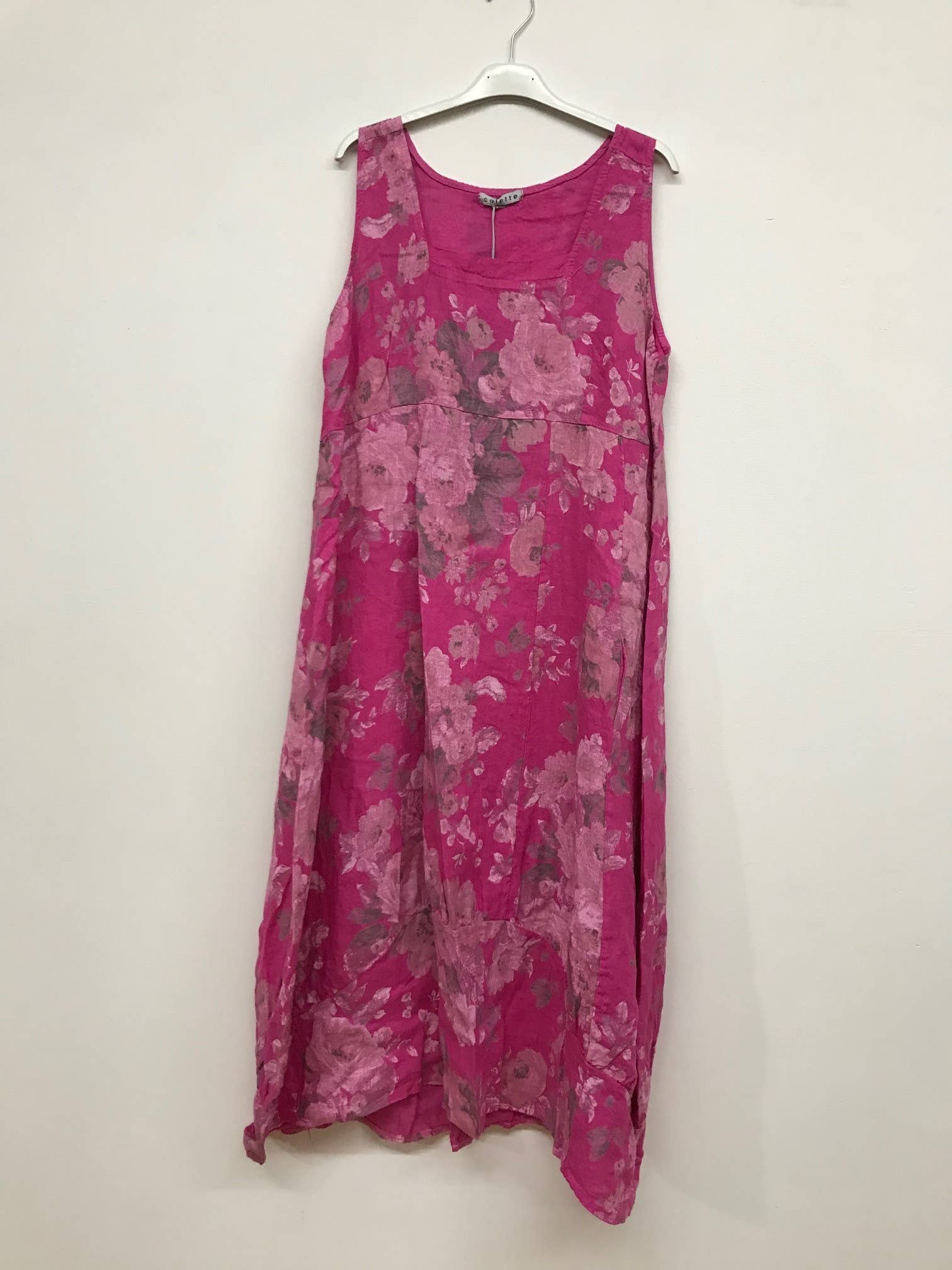 la maison des fibres naturelles - Wholesale Dress - Women's - sleeveless floral dress in 100% linen 622316