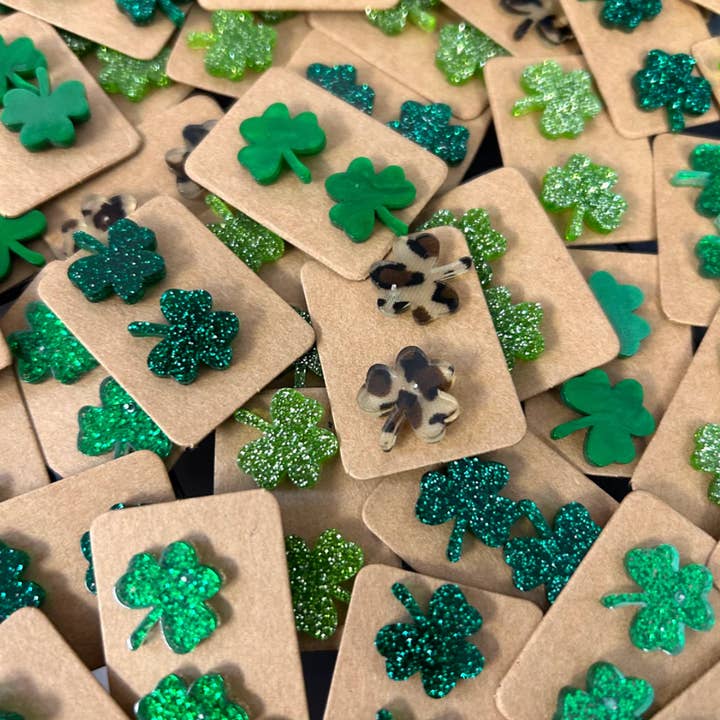 Kate Tuesday Jewelry - Wholesale Stud/Post Earrings - 🍀 OMG! Shamrock Acrylic Stud Earrings 🍀2