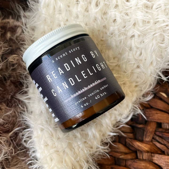 A Scent Story Candle Co - Wholesale Jar/Filled Candle - Reading by Candlelight - Bookish Candle | Book Themed3