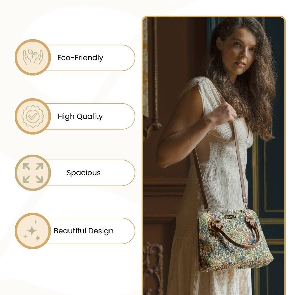 SignareArt - Wholesale Top Handle Bag - Women's - CONV-GLILY | William Morris Golden Lily Convertible Top Handle Purse Handbag4