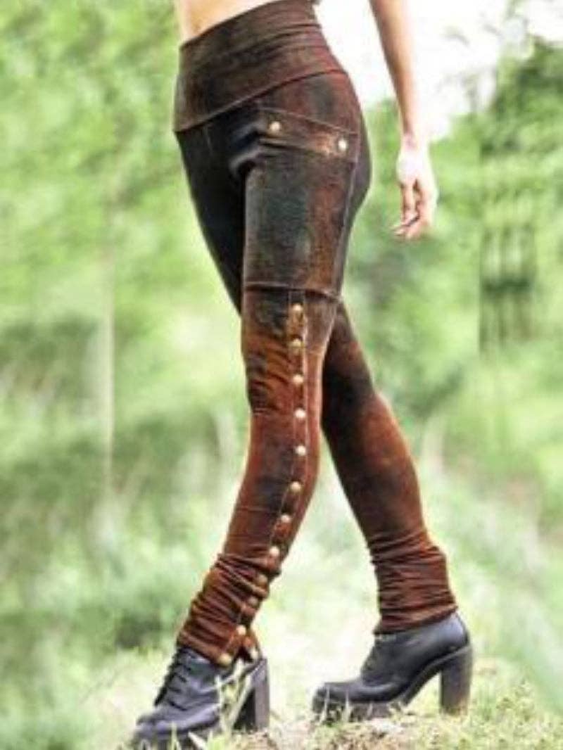 Tourtiwi - Wholesale Pants - Women's - Retro Pocket Casual Stretch Pants3