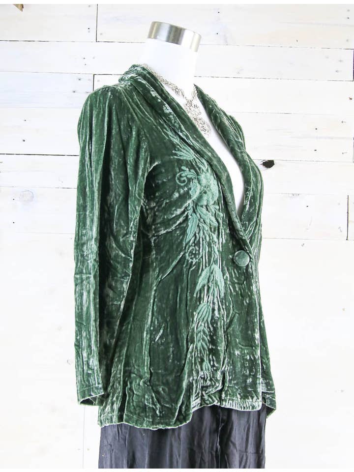 TABOO FASHION - Wholesale Jacket – Women's - Bree Long Silk Velvet Embroidered Jacket6