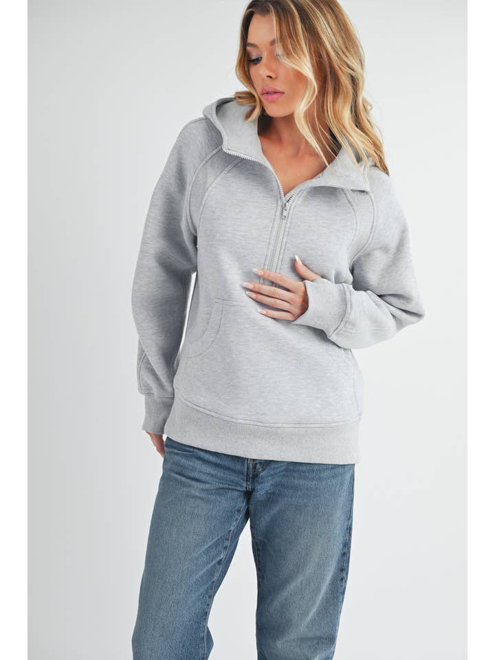 AEMI + CO - Venta al por mayor Sudadera con capucha - Mujer - Sudadera con media cremallera larga 990DK Drea52