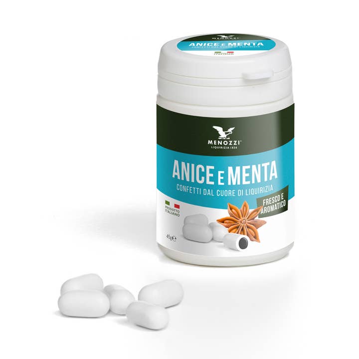 Confetti con alma di Licorice Anise Mint 45 g for wholesale by Menozzi De Rosa 1836