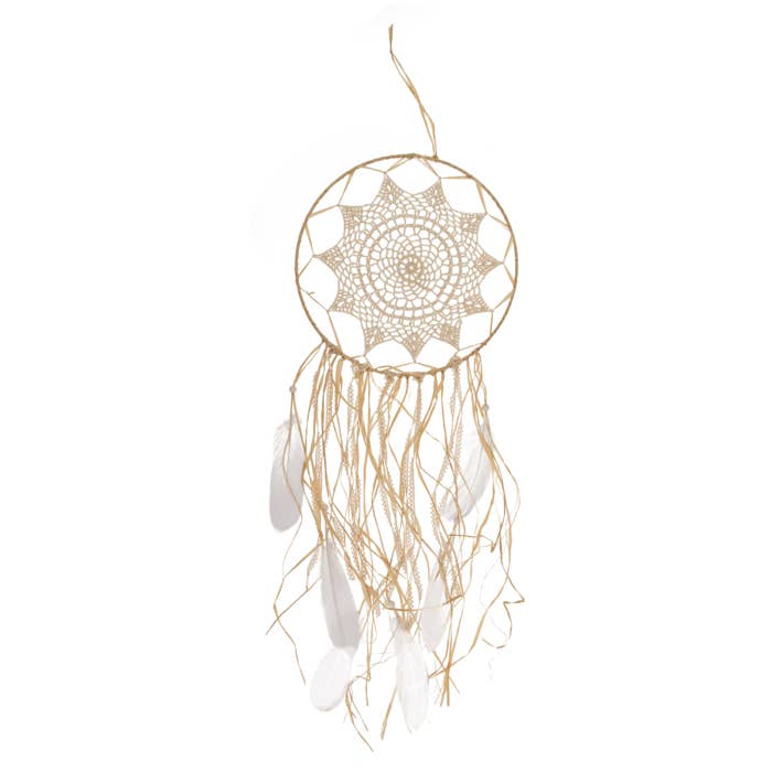 Out of the blue KG - Wholesale Dream Catcher - Ivory coloured fabric Dreamcatcher,1