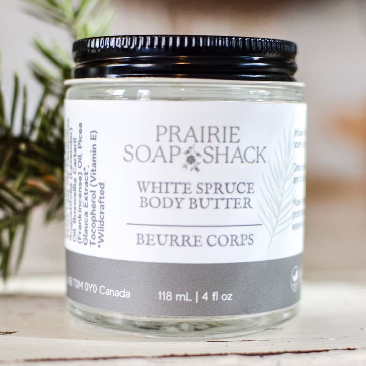 White Spruce Body Butter for wholesale by Prarie Soap Shack