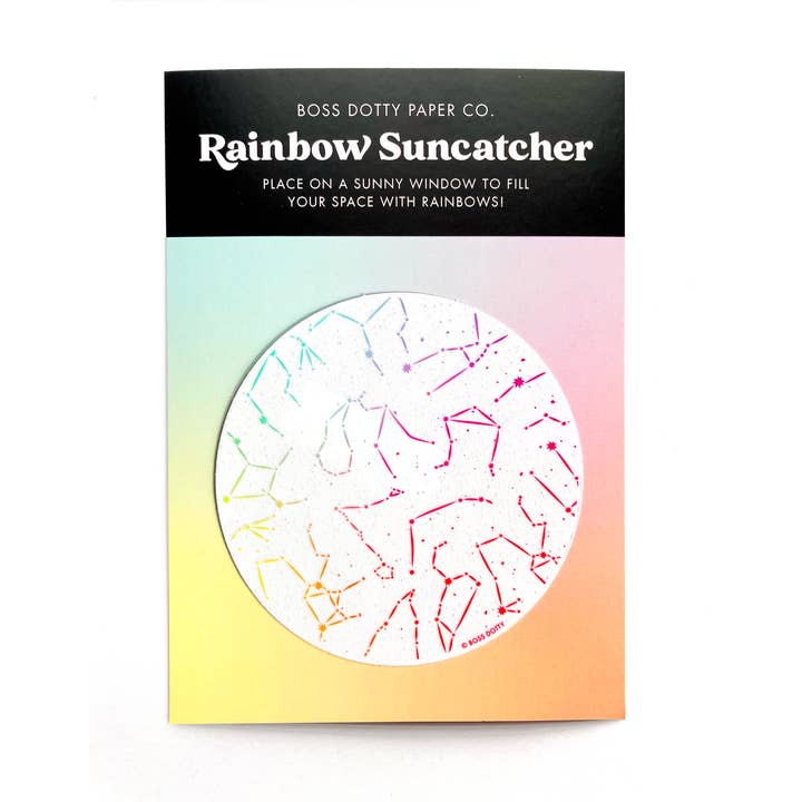 Boss Dotty Paper Co. - Wholesale Suncatcher - Constellations Rainbow Suncatcher Sticker1