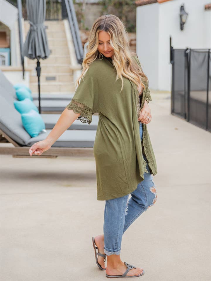 Tickled Teal - Wholesale Kimono - Women's - Sparrow Lace Kimono3