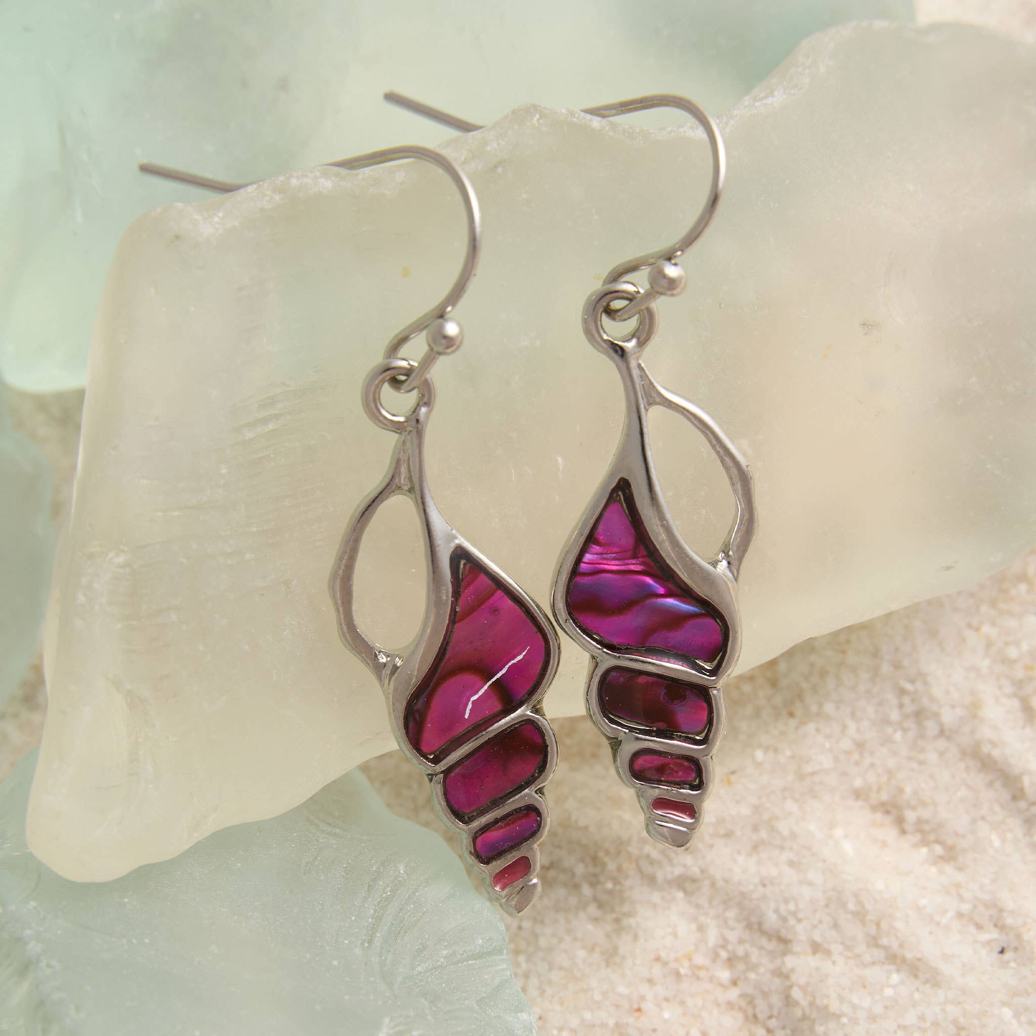 Howard's - Wholesale Dangle Earrings - Sale - Abalone Shell Conk Earrings Beach Jewelry2