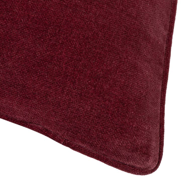 Heavy Chenille Piped Cushion Beetroot for wholesale on Faire3