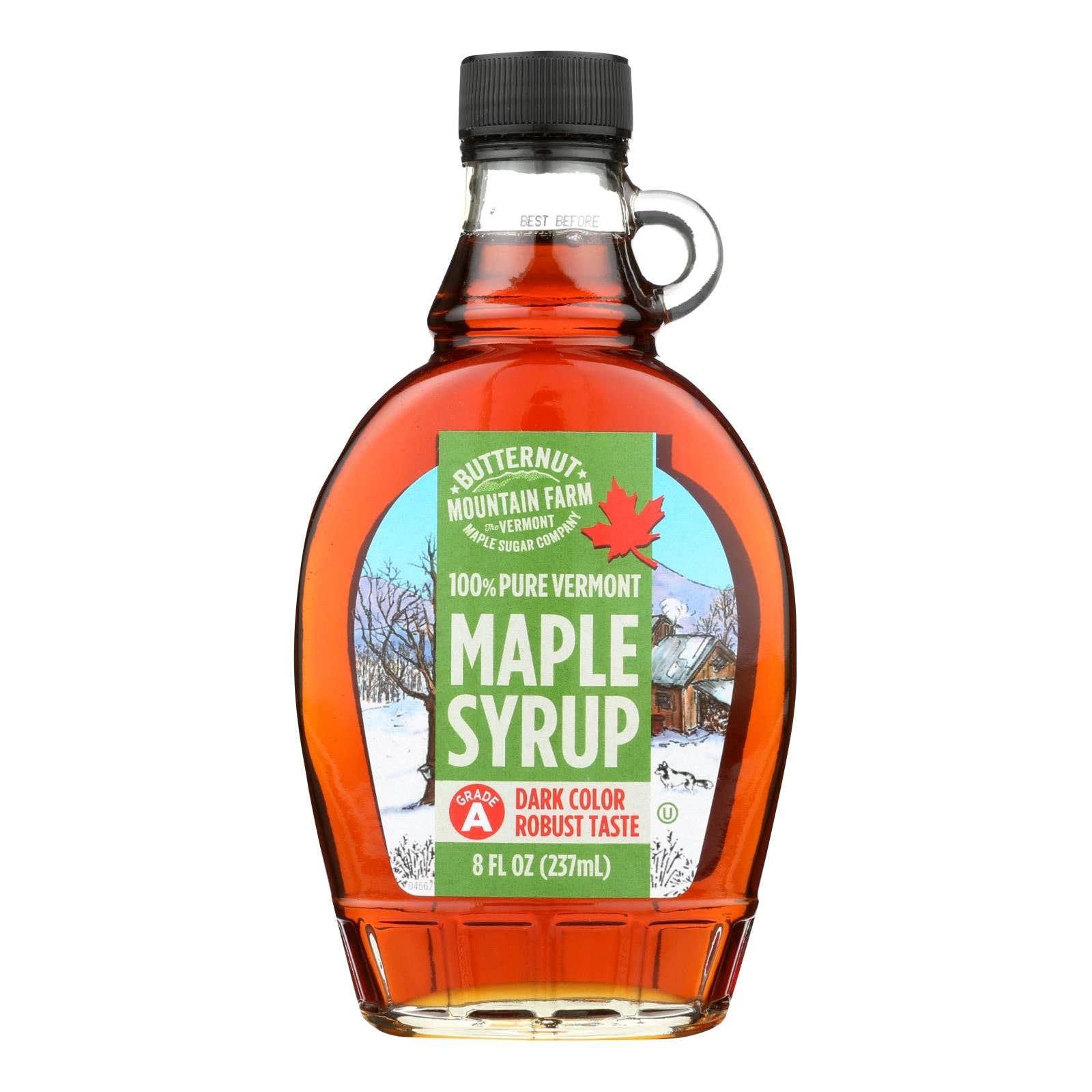 Everyday Supply Co - Wholesale Maple Syrup - Butternut Mountain Maple Syrup Dark Grade A 12x8oz Glass0