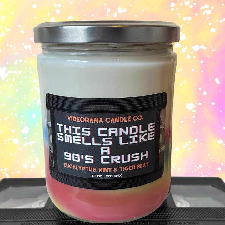 This Candle Smells Like a 90's Crush for wholesale by Videorama Candle Company