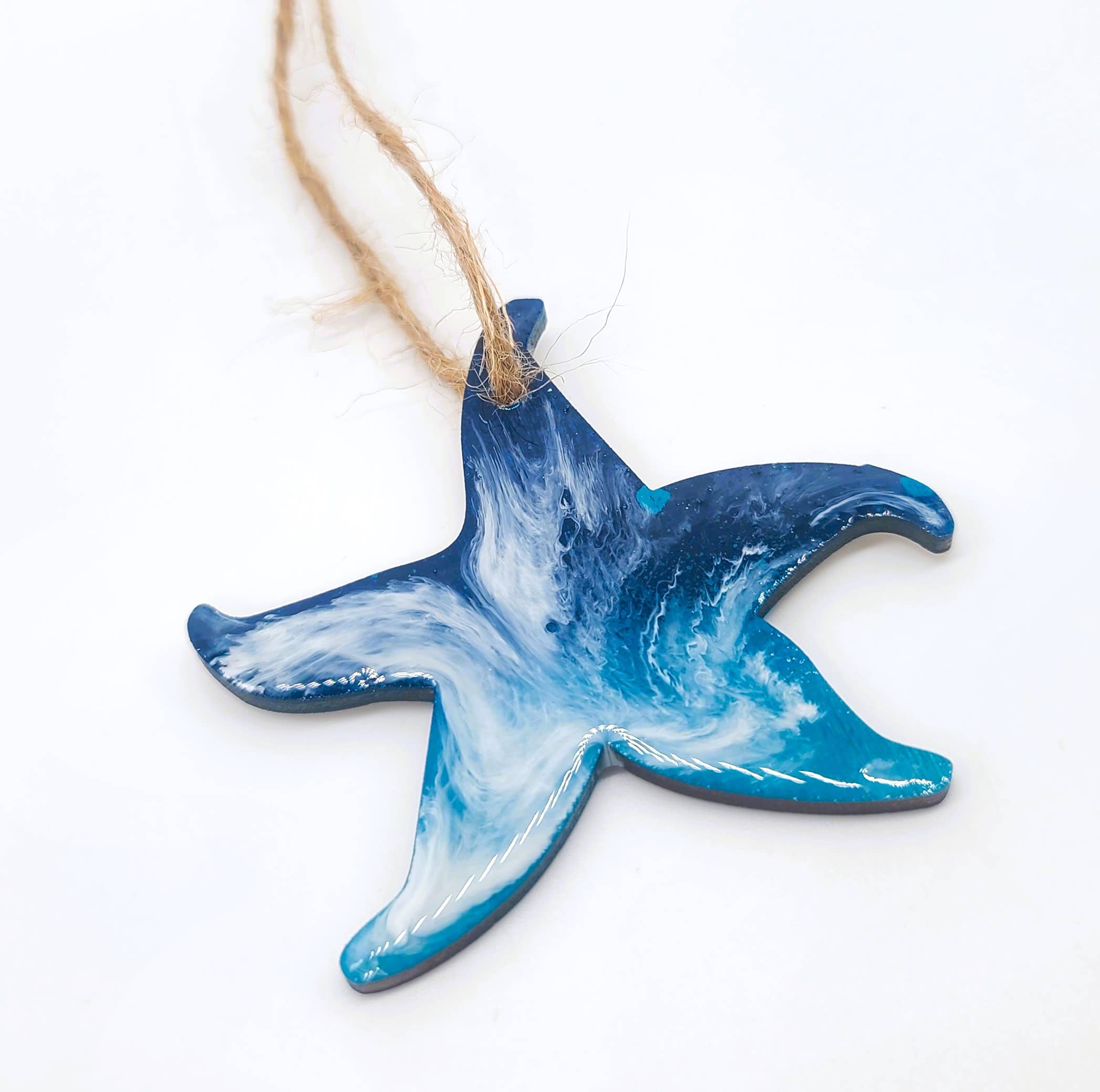 JEMS of the Sea - Wholesale Ornament - Starfish Christmas Ornament - Handmade Sea Star Resin & Wood2
