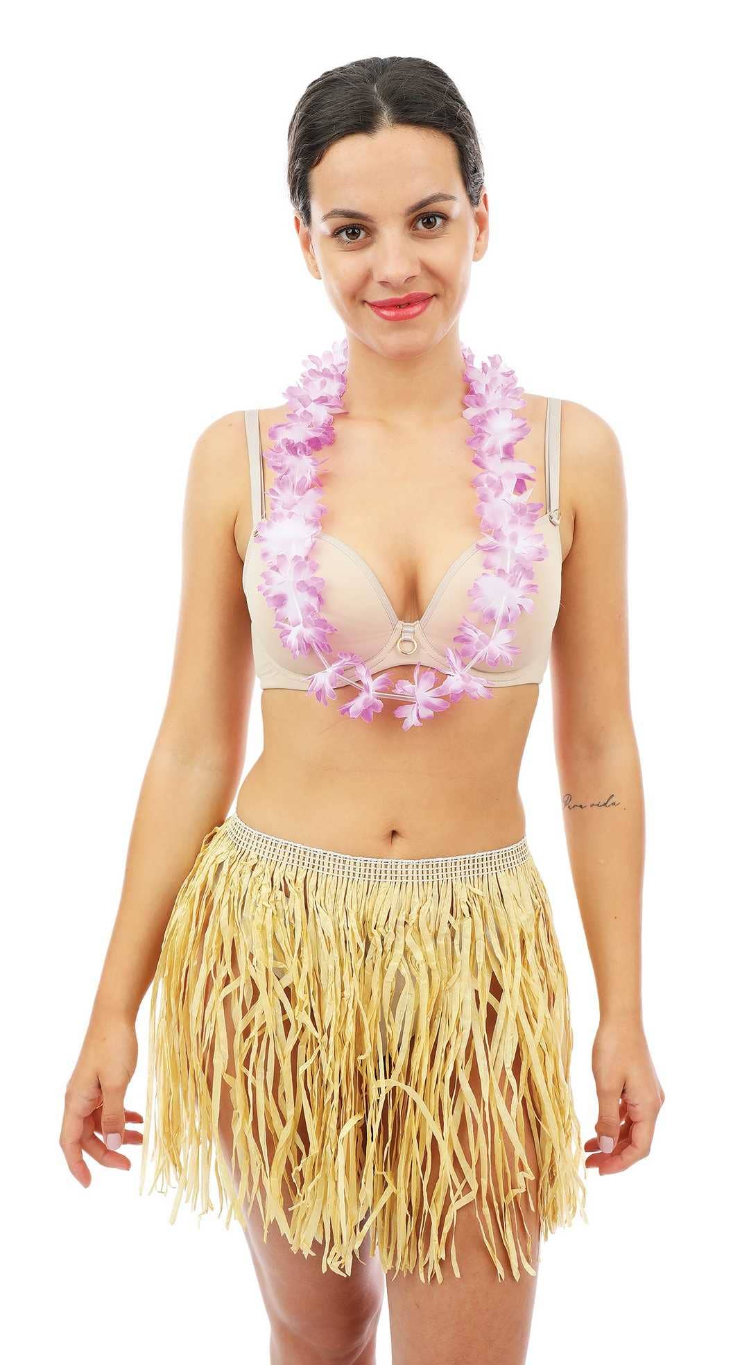 P'tit Clown - Wholesale Costume - Women's - Hawaiian Necklace - Fine Flowers - Random Colors2