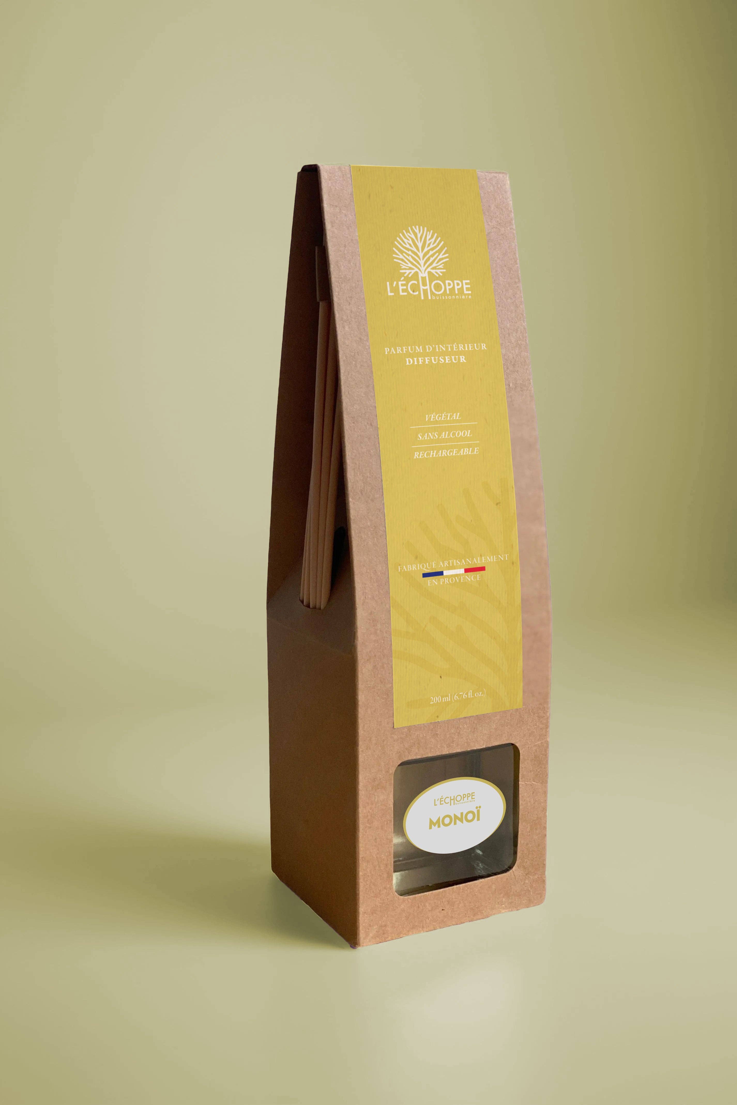 L'Échoppe Buissonnière – Großhandel Reed-Diffusor – Monoï - Reed Diffuser 200 ml1