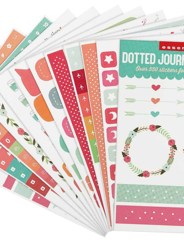 Essentials Dotted Journal Planner Stickers for wholesale by Peter Pauper Press
