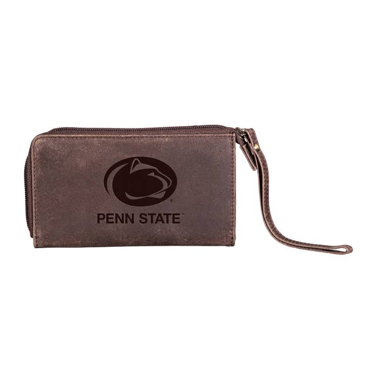 Wristlet Wallet, Brown, Penn State for wholesale by Evergreen Enterprises