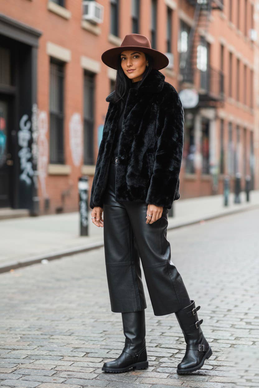 MOOYA – Engroshandel Pels-/kunstpelsfrakke - Dame – Vendbar pelsfrakke - ZNS0014