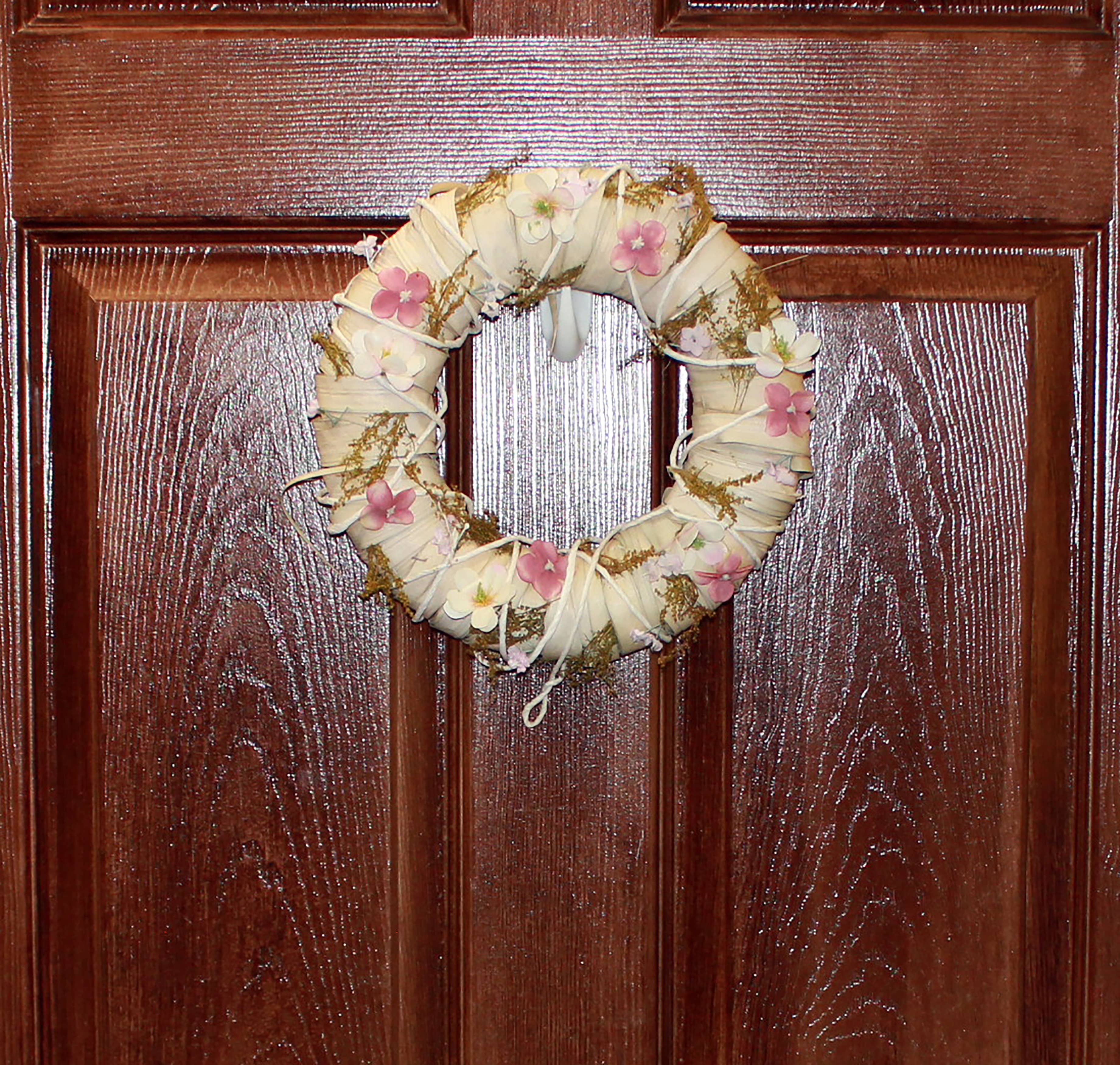 WORTH IMPORTS - Wholesale Wreath - 11" Dried Leaves And Spring Flowers Wreath1