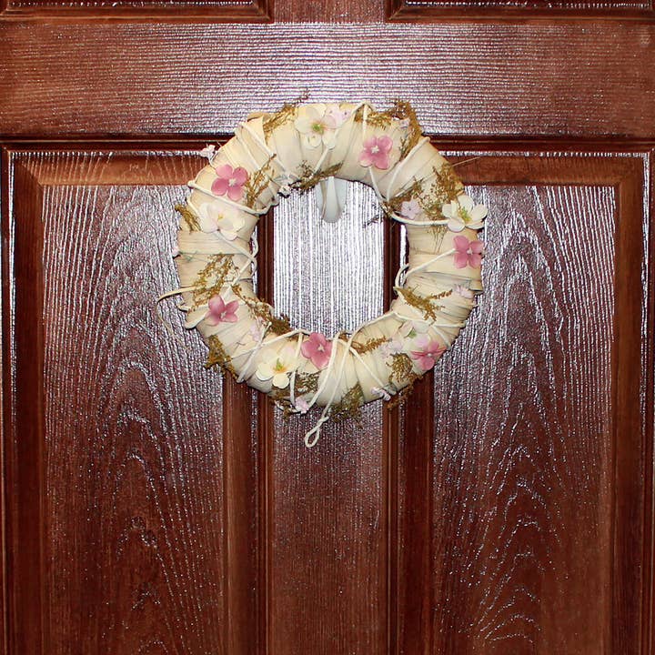 WORTH IMPORTS - Wholesale Wreath - 11" Dried Leaves And Spring Flowers Wreath1