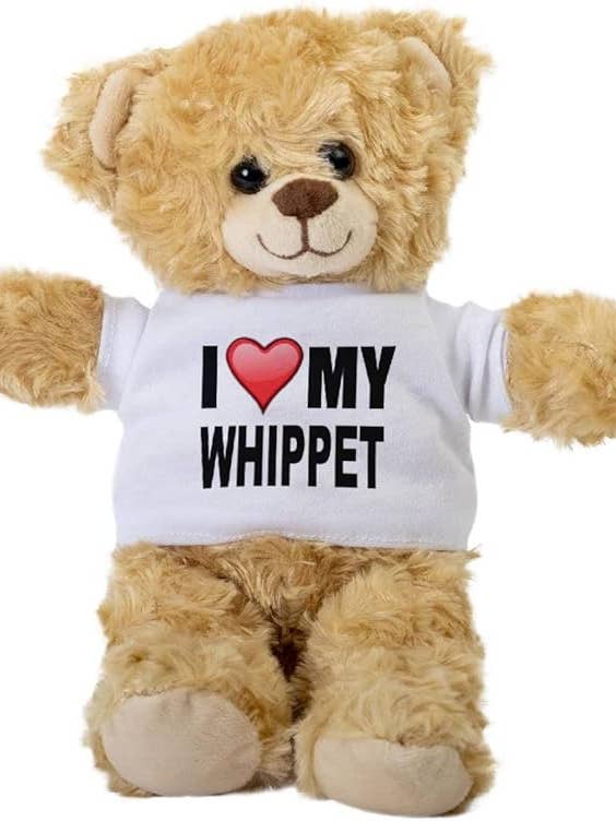 J'aime mon ours en peluche Whippet. pour la vente par CustomHappy