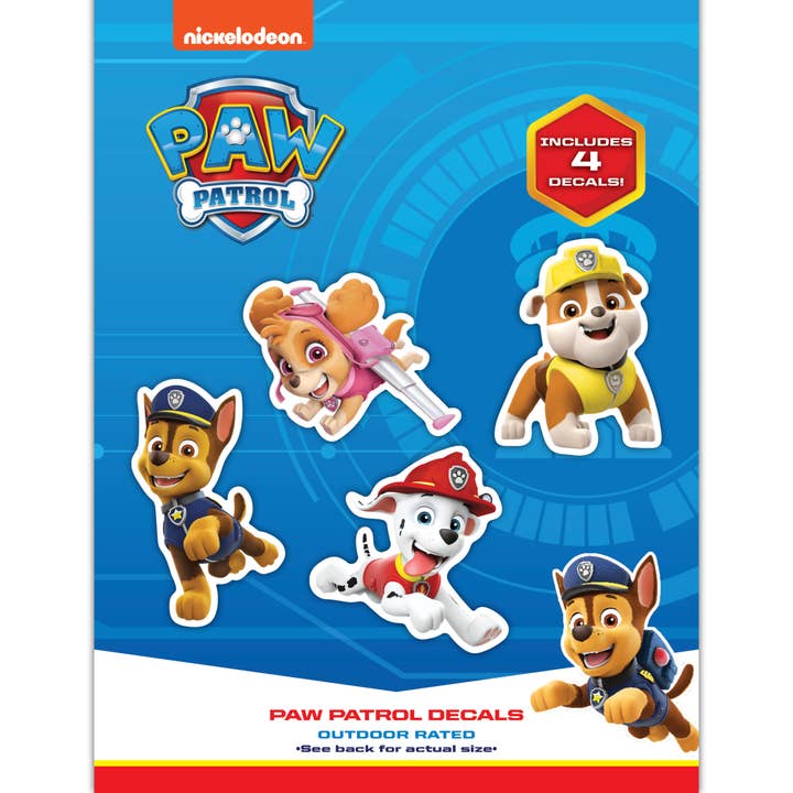 Licensed Paw Patrol Puppies Car Tumbler Stickers Decals for wholesale by Decalcomania
