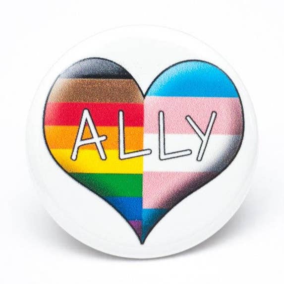 Crafty Queer Studio - Wholesale Lapel Pin/Button - Ally LGBTQ+ pin / button0