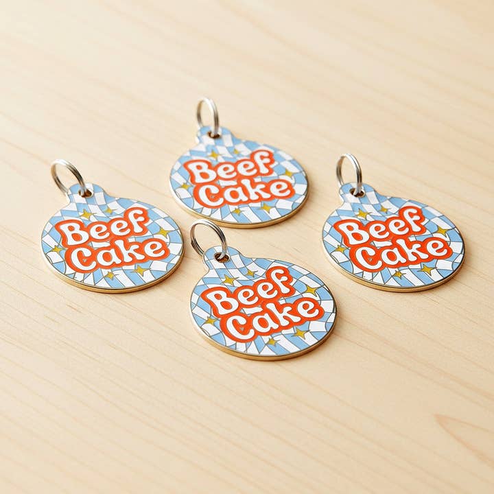 Bad Tags – wholesale Halsbandsbricka - Katt och hund – Söt Hundpojke ID-brickor Halsband Berlock - Beef Cake ❤️10