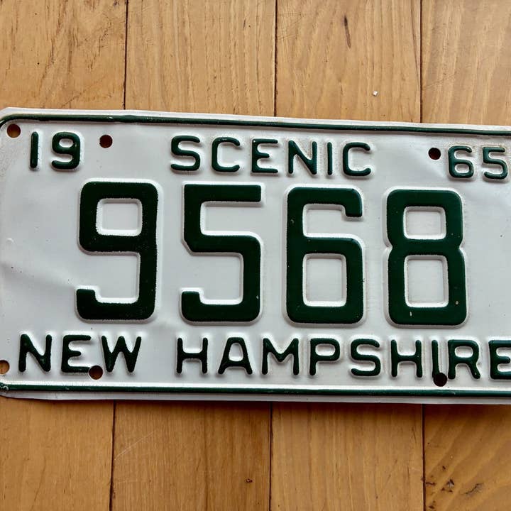 1965 New Hampshire nummerplade for engroshandel hos RusticPlates