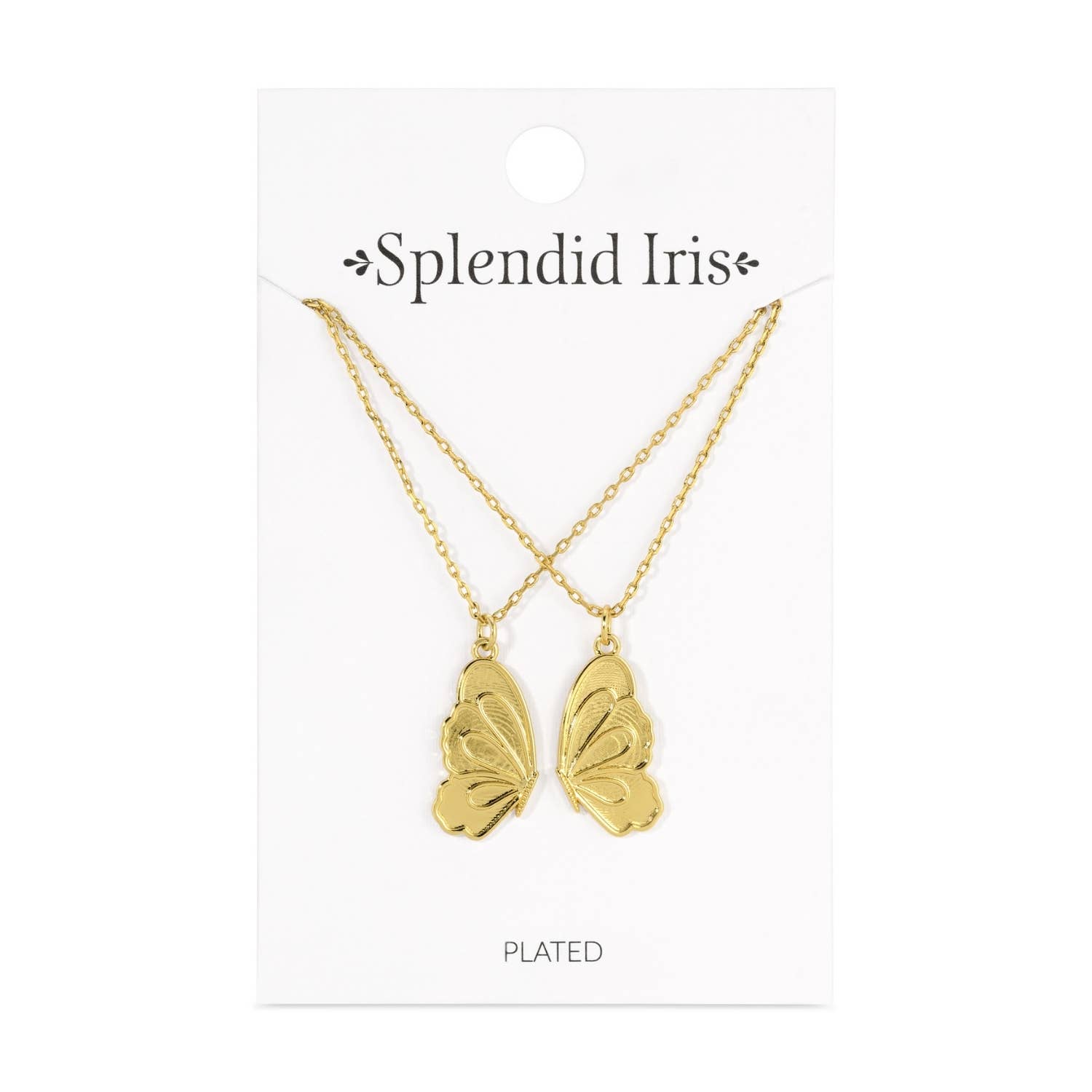 Splendid Iris - Wholesale Pendant/Charm Necklace - Be Connected - Pair Of Butterfly Halves Friendship Necklaces3