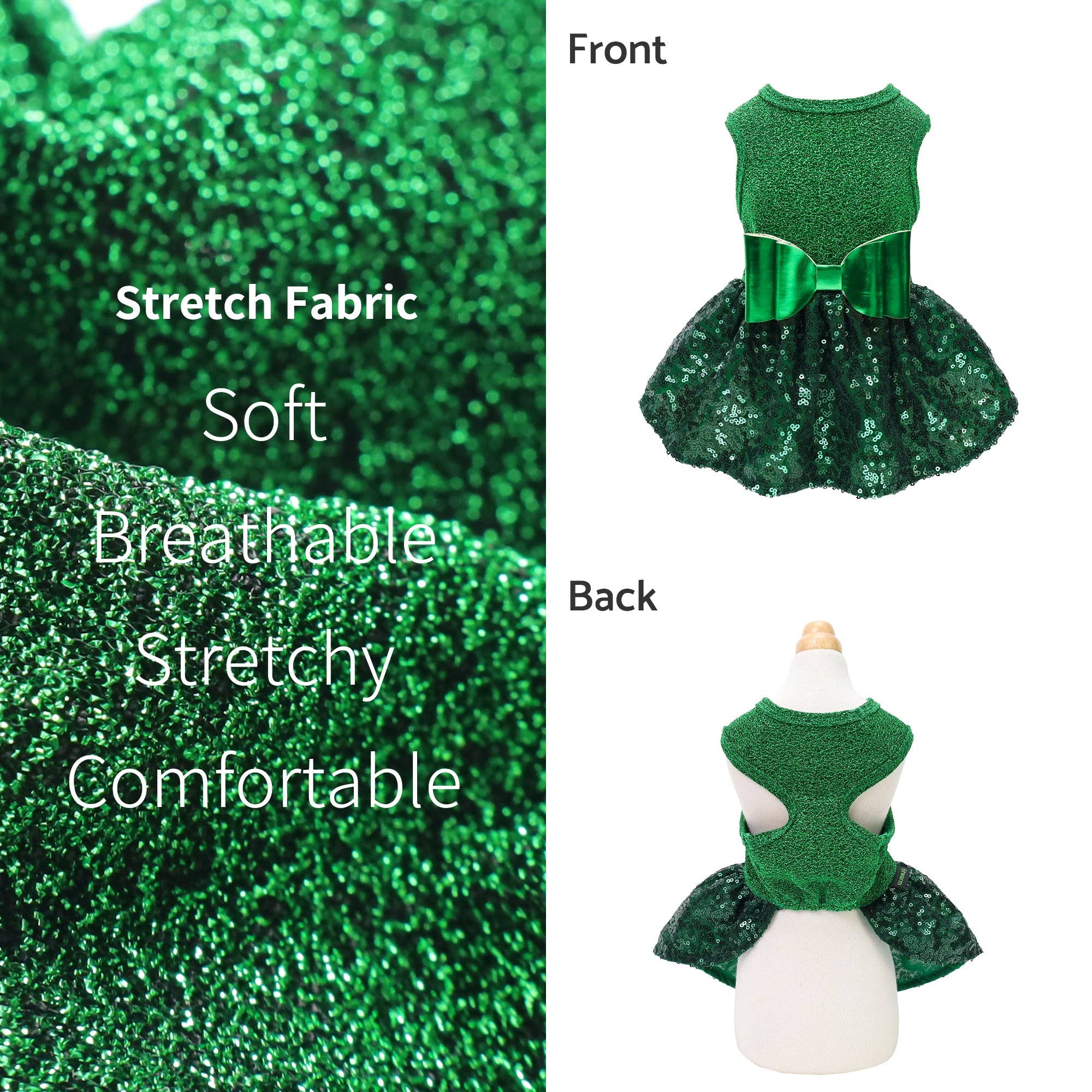 Fitwarm - Vendita all'ingrosso Vestito - Cani - Vestito elegante con paillettes scintillanti per cani11