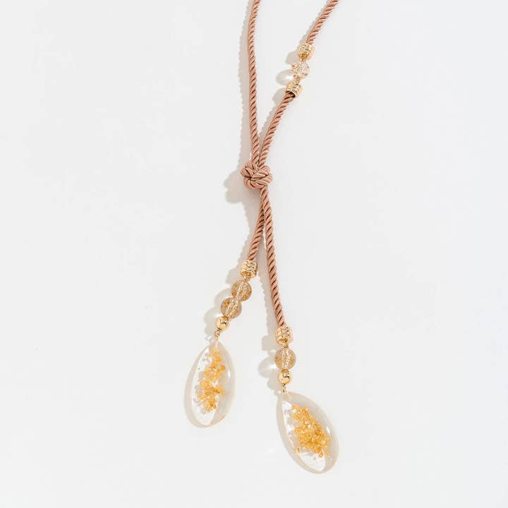 Sale - Foil and Resin Magnetic Y-Neck 15" Necklace for wholesale by Elsie & Zoey