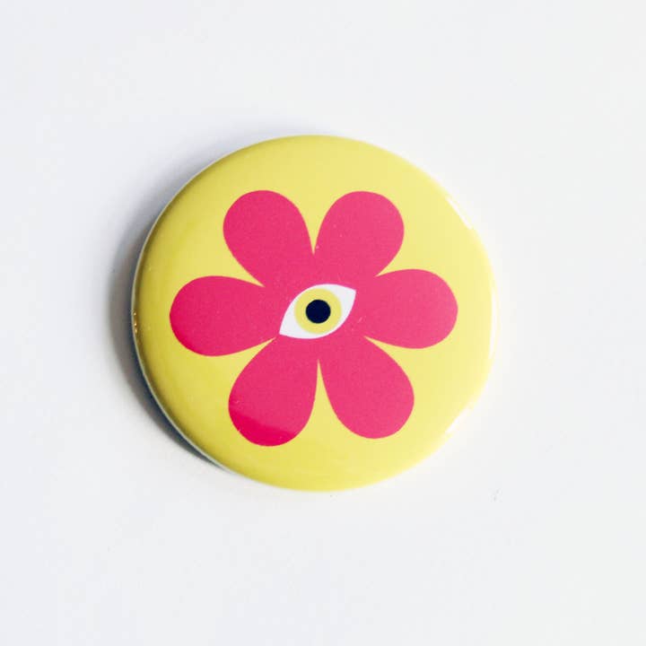 All Seeing Flower Pocket Mirror for wholesale by Midge Blitz
