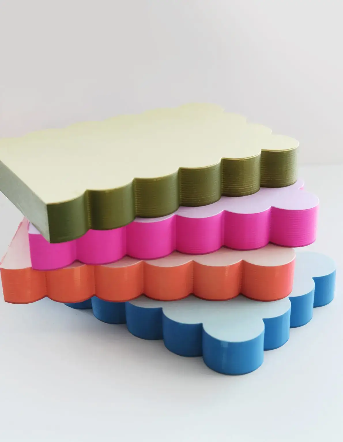 Idlewild Co. - Wholesale Notepad - Scalloped Shaped Notepad | Lilac + Hot Pink Edge5