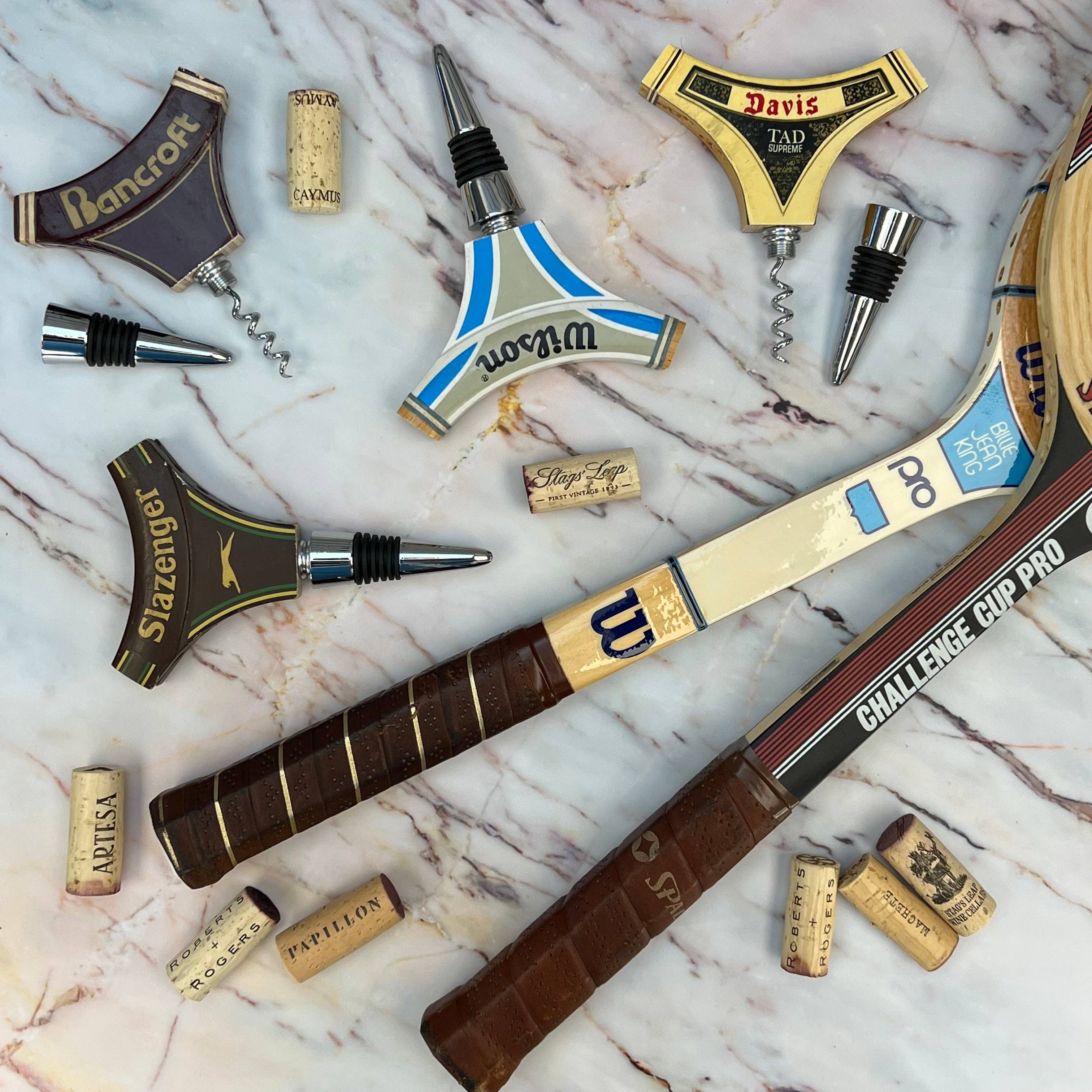 Racquet Inc - Wholesale Bottle/Wine Opener - Antique Wooden Tennis Racquet Wine Bottle Opener5