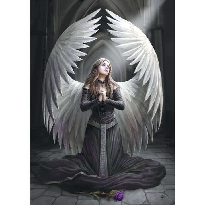 Prayer For The Fallen - Blank Greetings Card by Anne Stokes for wholesale by Eastgate Resource