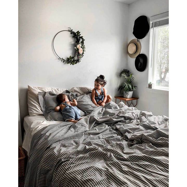 Red Land Cotton - Wholesale Bedding Pillowcase/Sham - Ticking Stripe Pillow Sham2