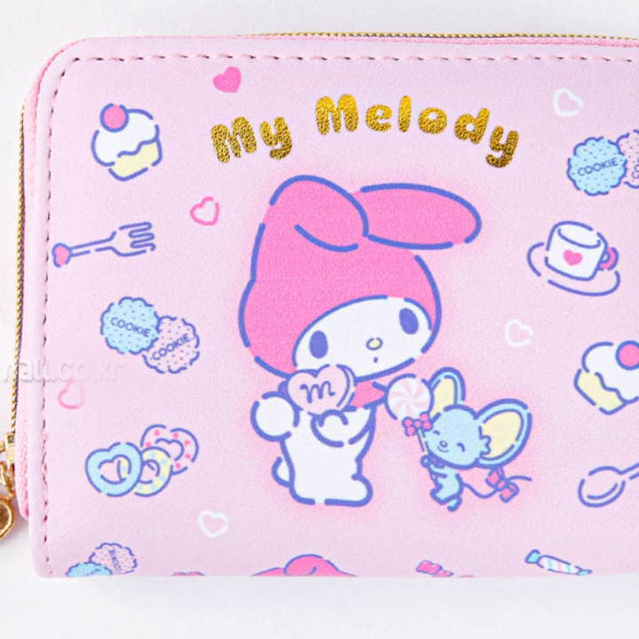 K-Wonderland – wholesale Wallet – Women's – Sanrio Characters Gold Zipper Charm Wallet Card Money Pouch3