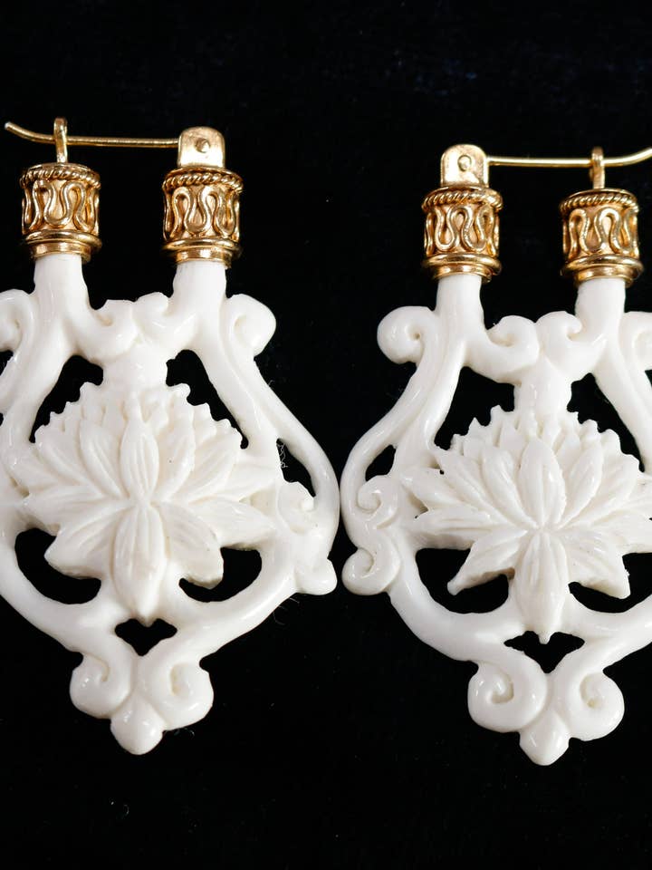 Lotus Earrings for wholesale by Liquid Fire Mantra